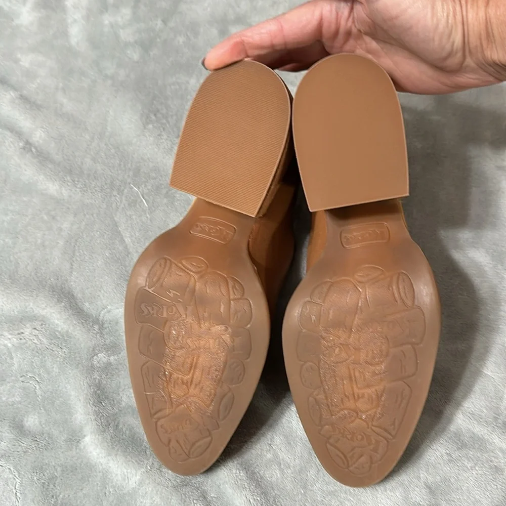 Kork-Ease Women's Tan Leather Block Heel Pump
